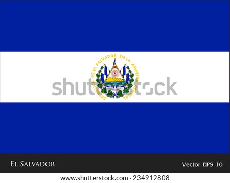 Vector flag of el salvador