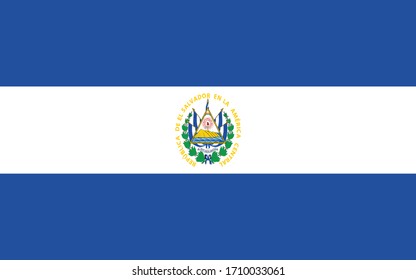 Vector flag of el salvador current 
vector illustration
