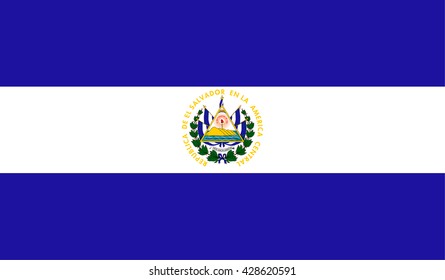 Vector flag of el salvador . vector illustration