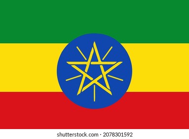 vector flag ethiopia for use in advertising, flyers, magazines, print media