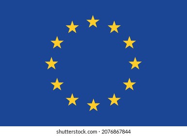 Vector flag of Europe. Flat vector illustration
