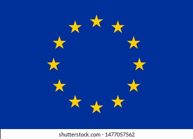 Vector flag of European Union. Vector illustration. Eps 10. Europe