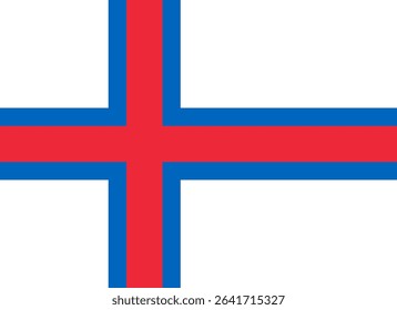 Vector flag of Faroe Islands,a self-governing archipelago, part of Demark. Accurate dimensions and official colors. This file is suitable for digital editing and printing of any size.