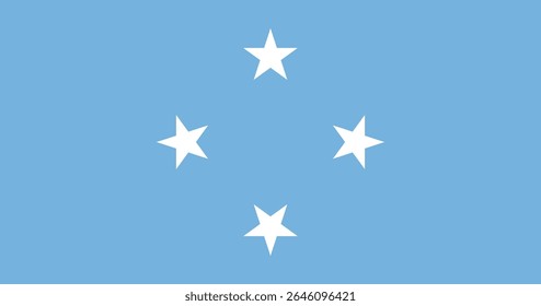Vector flag of The Federated States of Micronesia, a country in Oceania. Accurate dimensions and official colors. This file is suitable for digital editing and printing of any size.