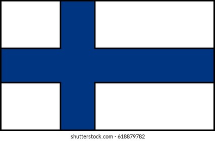 Vector flag of Finland.