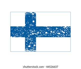 vector, flag of Finland in retro style