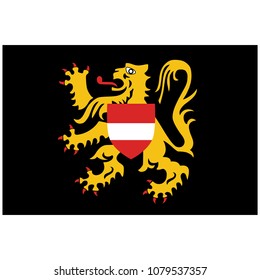 Vector flag Flemish Brabant province of Flanders Belgium region