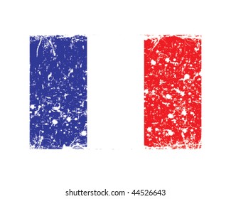 vector, flag of France in retro style