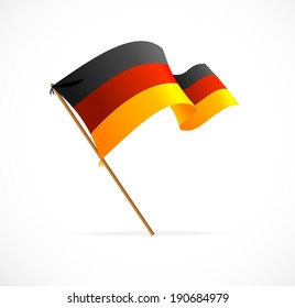 Vector Flag of Germany isolated on white