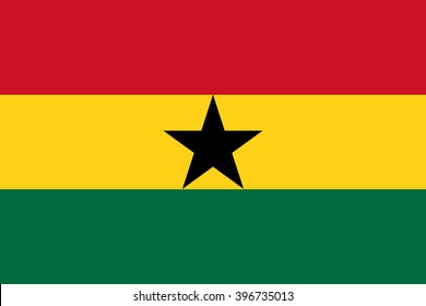 Vector flag of Ghana