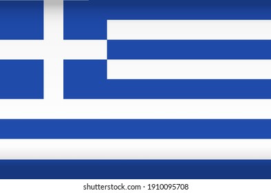 Vector flag of Greece. Color symbol isolated on white background. Greece flag image.