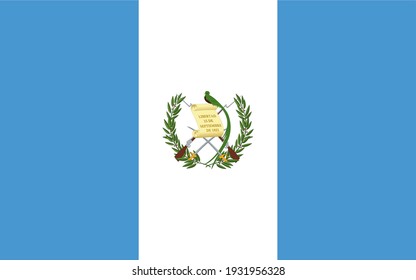 Vector flag of Guatemala. Accurate dimensions and official colors. Symbol of patriotism and freedom. This file is suitable for digital editing and printing of any size.