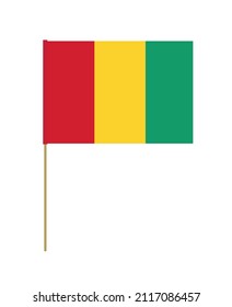 Indicador de vector
Guinea en un palo. Elemento de diseño. Señales y símbolos. Banderas.