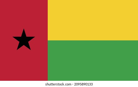 Vektorflagge im Format Guinea-Bissau