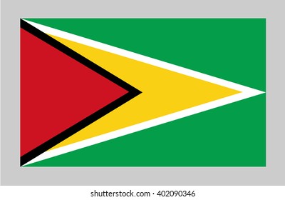 Vector flag of Guyana