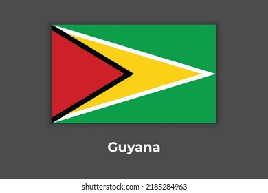 Vector Flag of Guyana, National flag of Guyana
