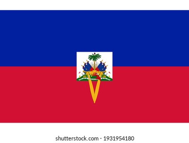 Vector flag of Haiti. Accurate dimensions and official colors. Symbol of patriotism and freedom. This file is suitable for digital editing and printing of any size.