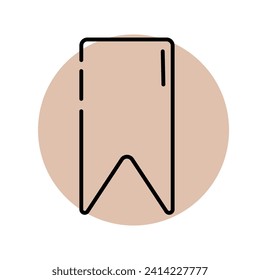 Vector flag icon on the background of a beige circle