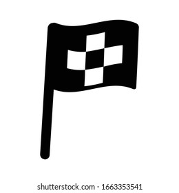 Vector flag icon starts racing.