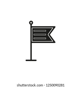 vector Flag illustration - Flag element isolated, vector flag symbol