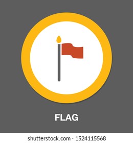 vector Flag illustration - Flag element isolated, vector flag symbol