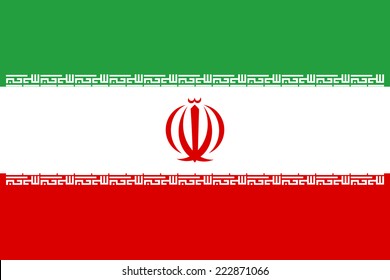 Vector Flag Of Iran.