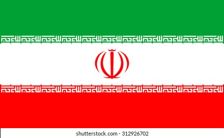 Vector flag of Iran.
