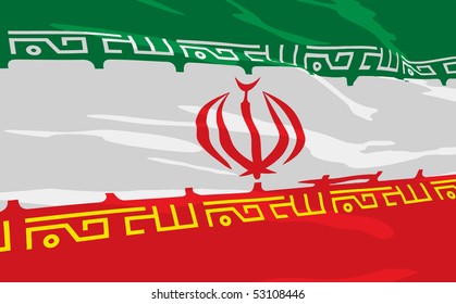 Vector flag of Iran