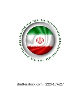 Vector flag Iran in Football World championship