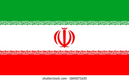 Vector flag of Islamic Republic Iran.