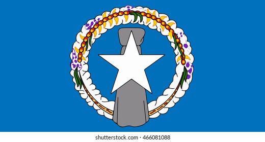 Vector flag of Island Northern Mariana