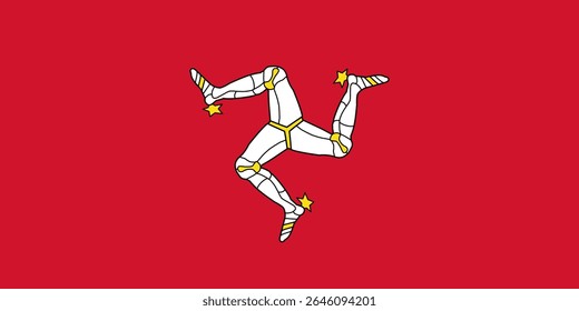 Vector flag of Isle of Man, a self-governing British Crown dependency in Europe. Accurate dimensions and official colors. This file is suitable for digital editing and printing of any size.