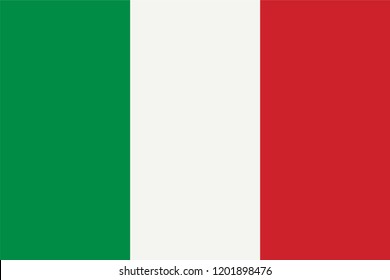 Vector flag of the Italian Republic. Proportion 2:3. The national flag of Italy. The tricolor flag.
