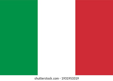 Vector flag of Italy. Accurate dimensions and official colors. Symbol of patriotism and freedom. This file is suitable for digital editing and printing of any size. - Shutterstock ID 1931953319