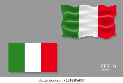 vector flag of italy illustration