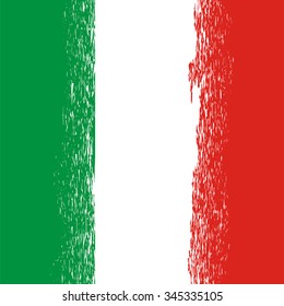 Vector Flag of Italy. Italian Flag Pattern. Grunge Italy Flag