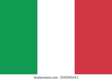 Vector flag of Italy. Italian Republic (Italy) Europe Flag. A rectangular flag. Computer illustration. Digital illustration. Vector illustration