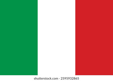 Vector flag of Italy. Italian Republic (Italy) Europe Flag, illustration. EPS10.