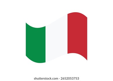 Vector flag of Italy. Symbol of patriotism and freedom. This file is suitable for digital editing and printing of any size. Italian Republic (Italy) Europe Flag, official colours, illustration. EPS10.
