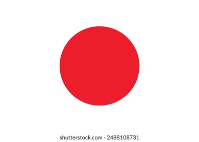 Bandera de Vector de Japón. Dimensiones precisas y colores oficiales. Símbolo de patriotismo y libertad. Este archivo es adecuado para edición digital e impresión de cualquier tamaño.