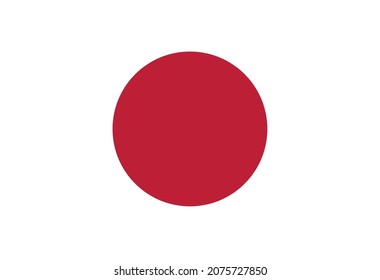 Vektorflagge von Japan. Flache Vektorgrafik
