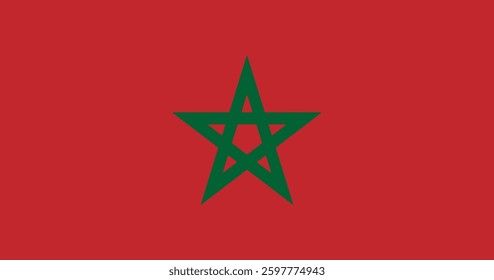 Vector flag of Kingdom Of Morocco