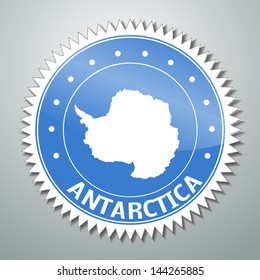 Vector flag label series - Antarctica