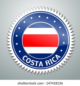 Vector flag label series - Costa Rica