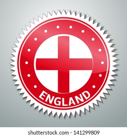 Vector flag label series - England
