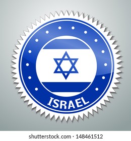 Vector flag label series - Israel