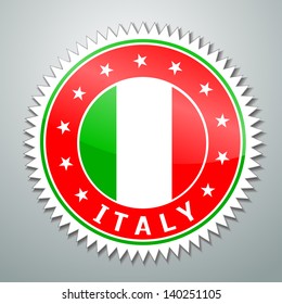 Vector flag label series - Italy