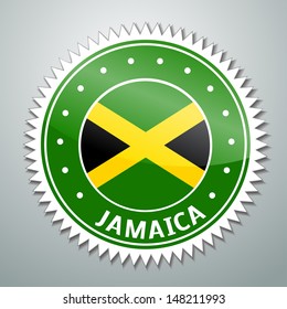 Vector flag label series - Jamaica svg