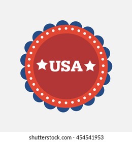 Vector flag label series United States of America USA