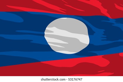 Vector flag of Laos